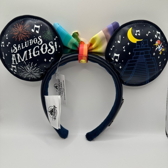 Disney Shanghai 3 Caballeros Ear Headband Detachable Bow NWT minor imperfections - Picture 4 of 6